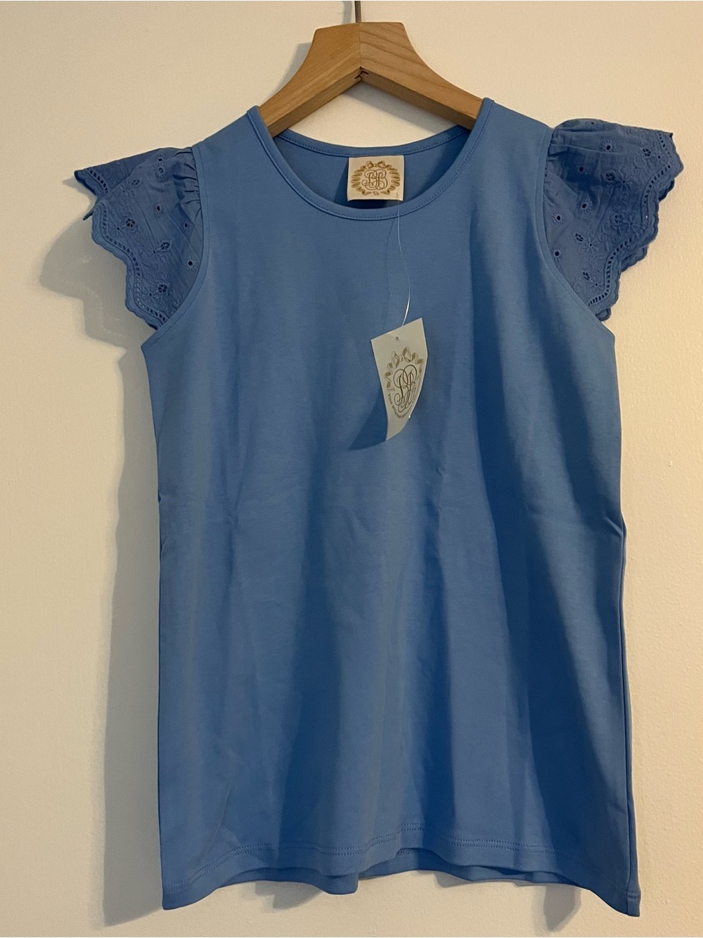 The Beaufort Bonnet Company Ellen’s Eyelet Top Barbados Blue 14 NWT